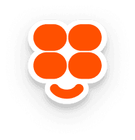 an orange sticker of From Mars logo